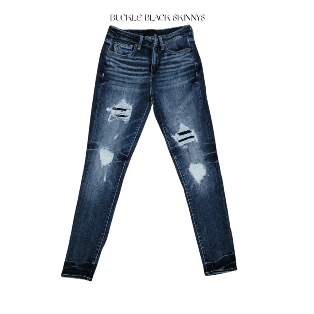 Buckle Black Skinny Jeans